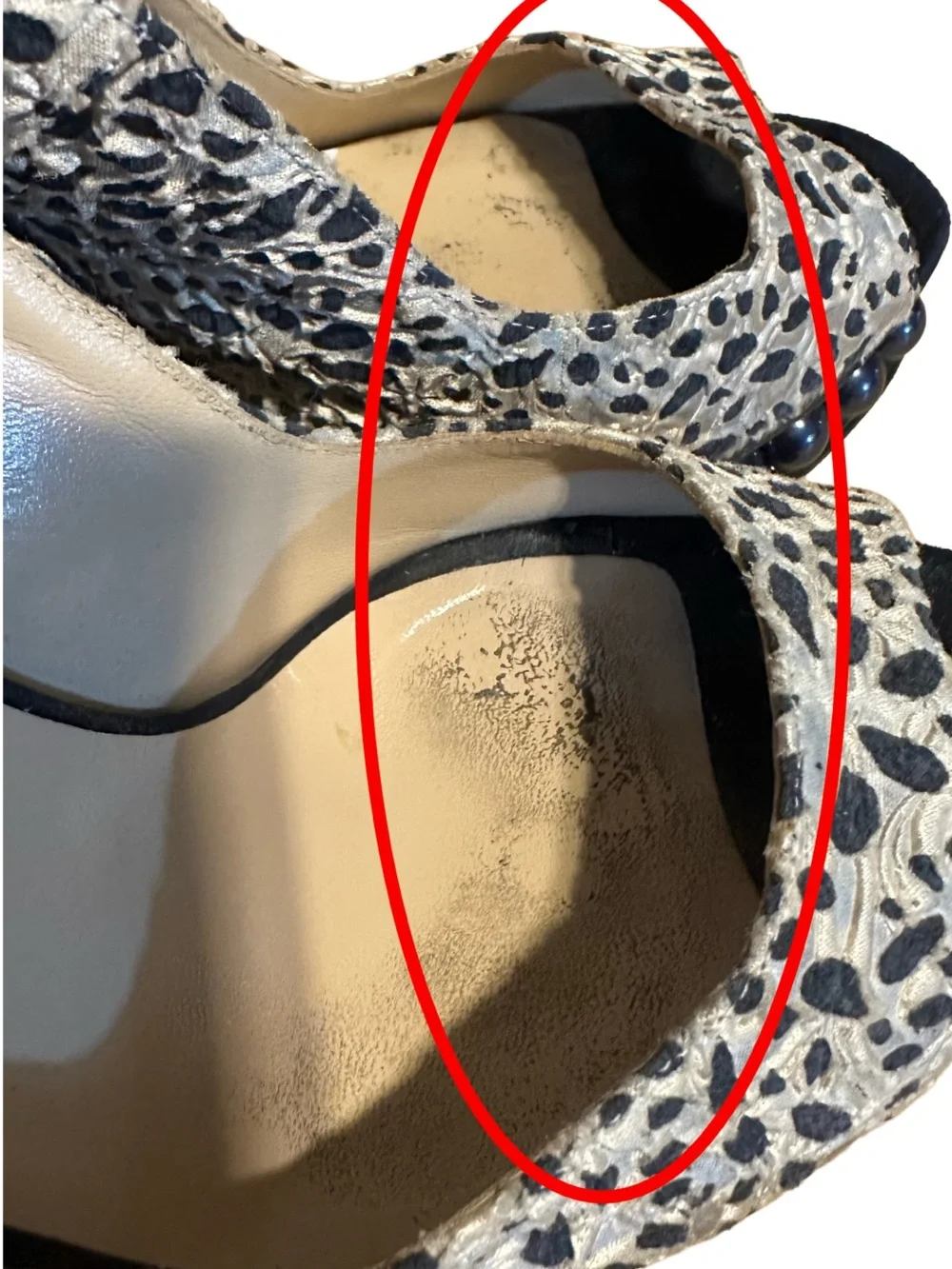 NICHOLAS KIRKWOOD BLACK & TAUPE ANIMAL PRINT SLINGBACK PLATFORM HEELS (36.5)